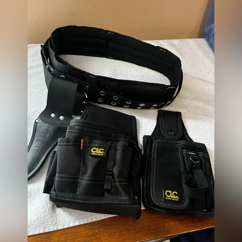 CLC Tool Works & Klein 5 Pc Belt/Tool Pouches Set